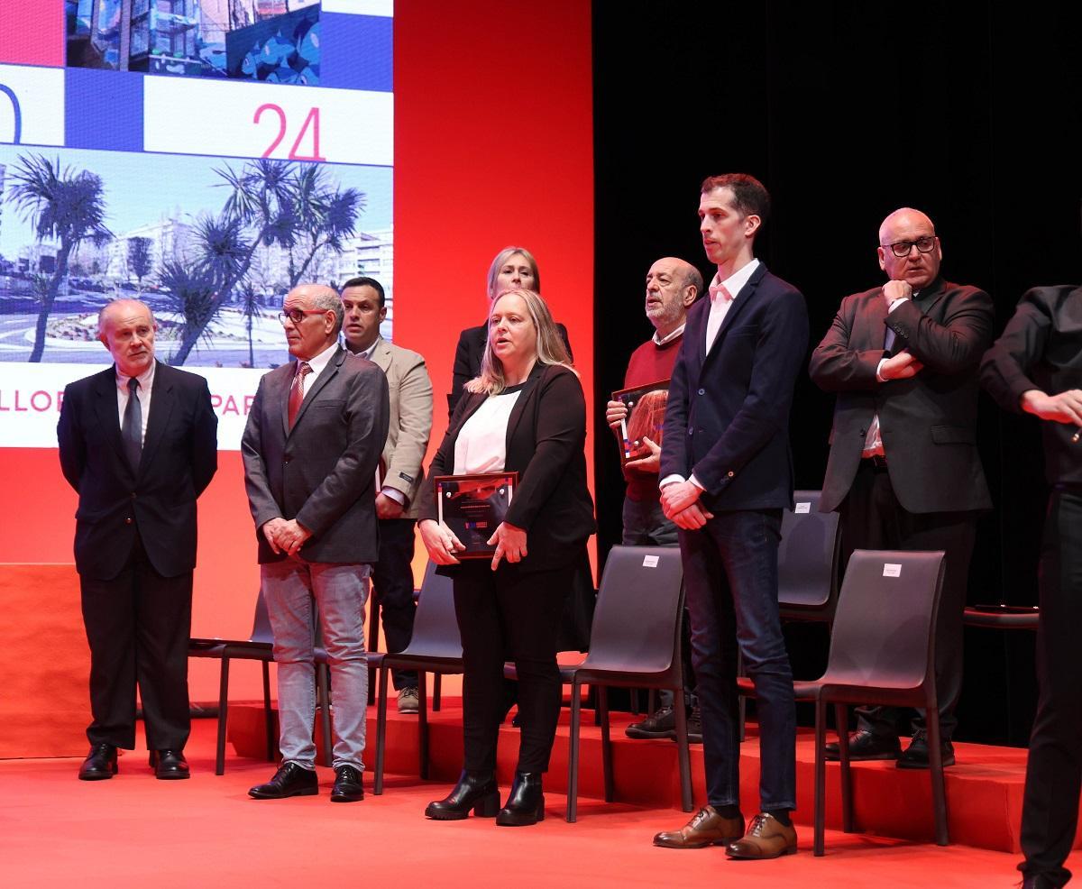 La premiados, en el escenario del Teatro Afundación.