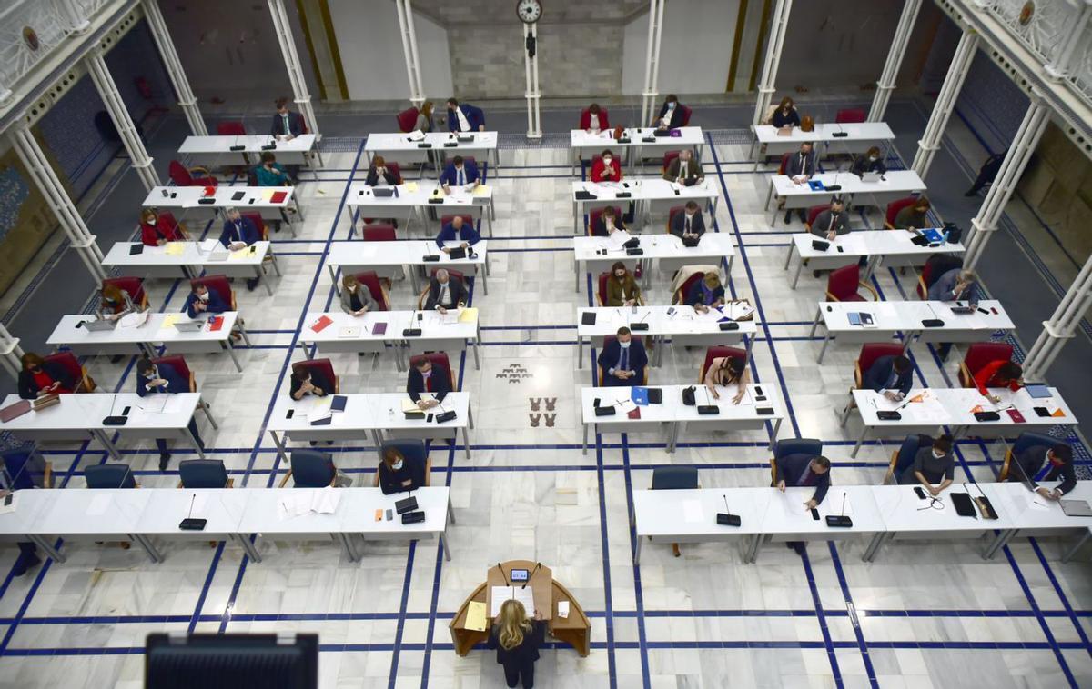 Sesión plenaria en la Asamblea Regional. | IVÁN URQUIZAR