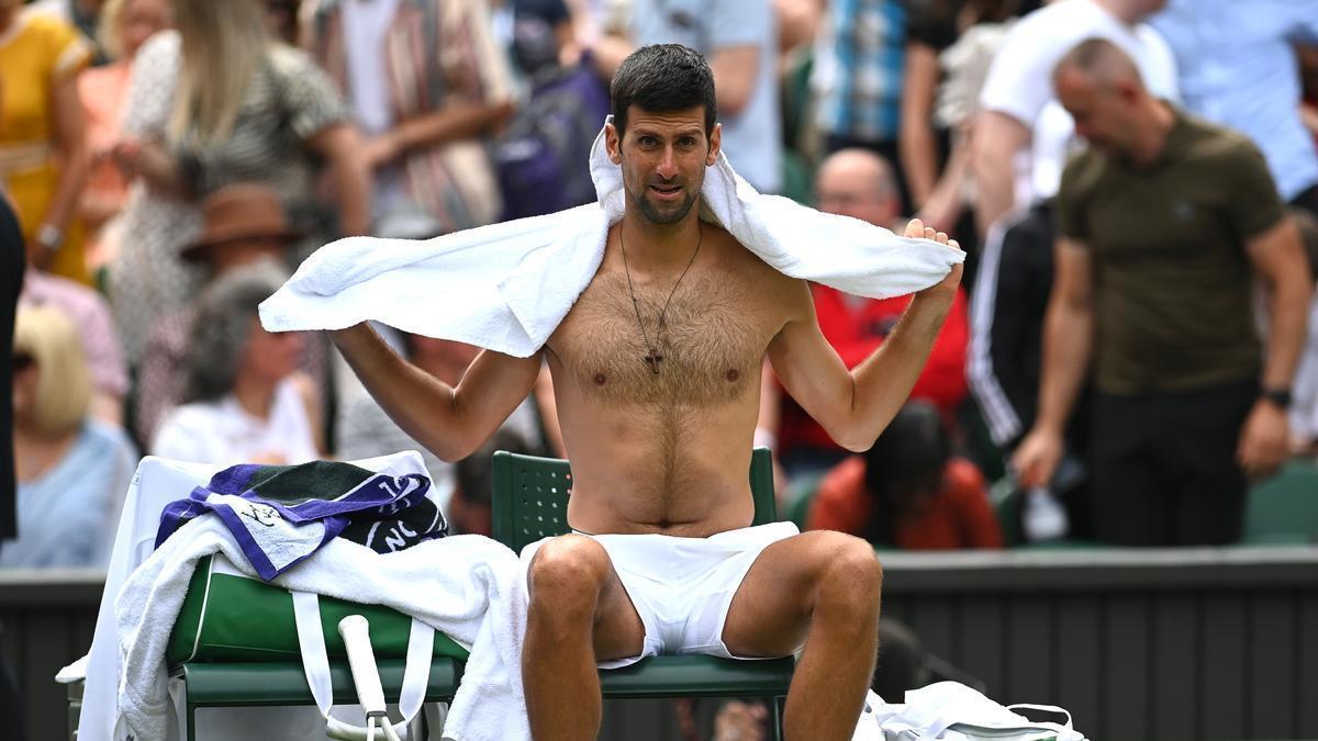 Djokovic, tras ganar su partido de segunda ronda en Wimbledon este miércoles