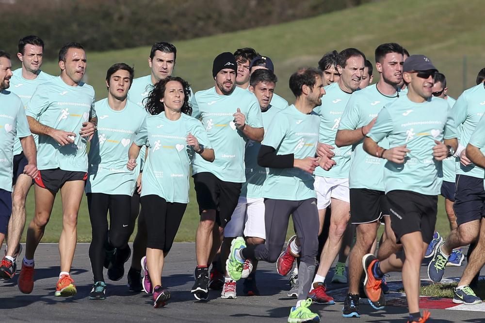 Carrera benéfica de Fernando Alonso en Llanera