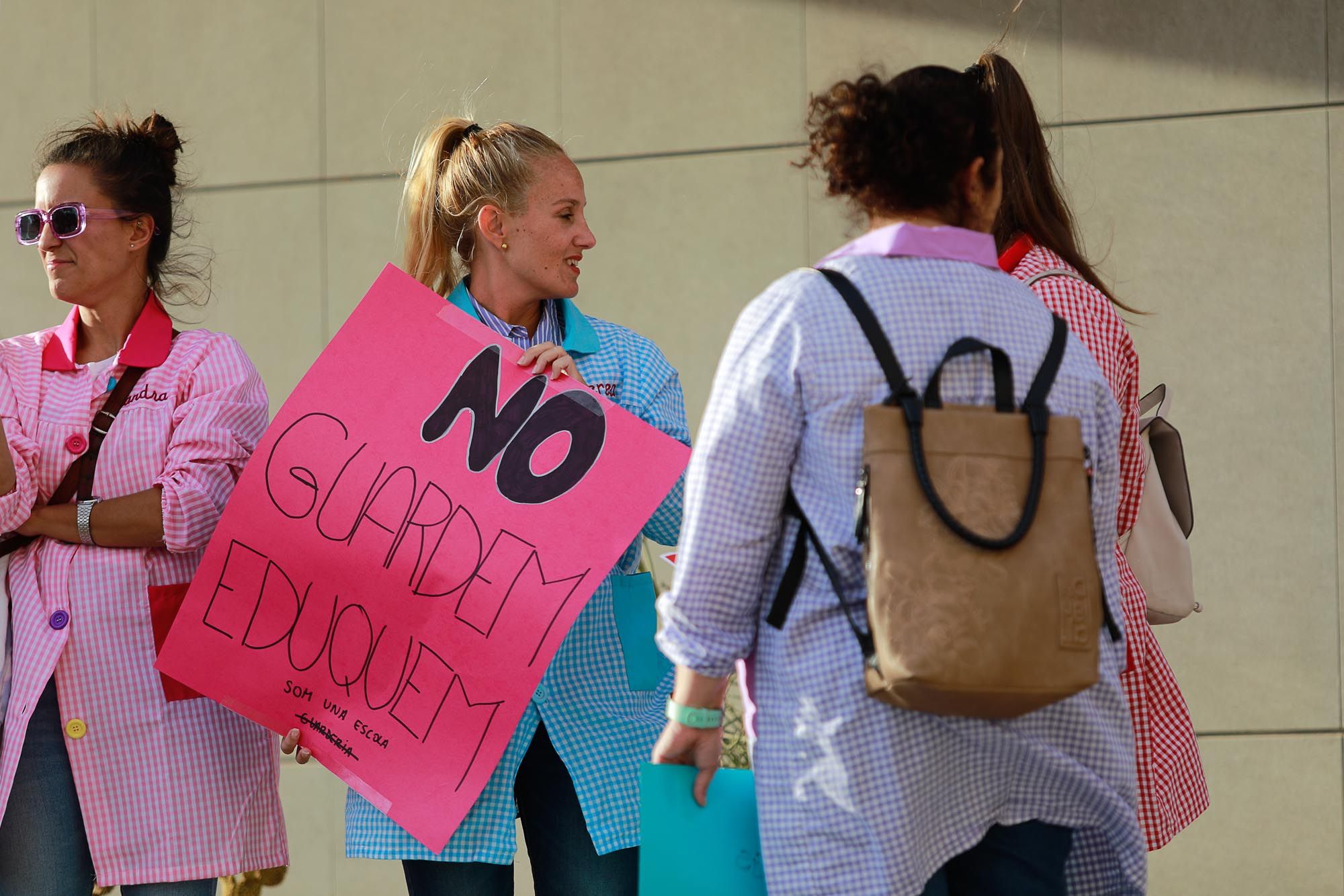 Protesta de las educadoras de infantil de 0 a 3 años en Ibiza