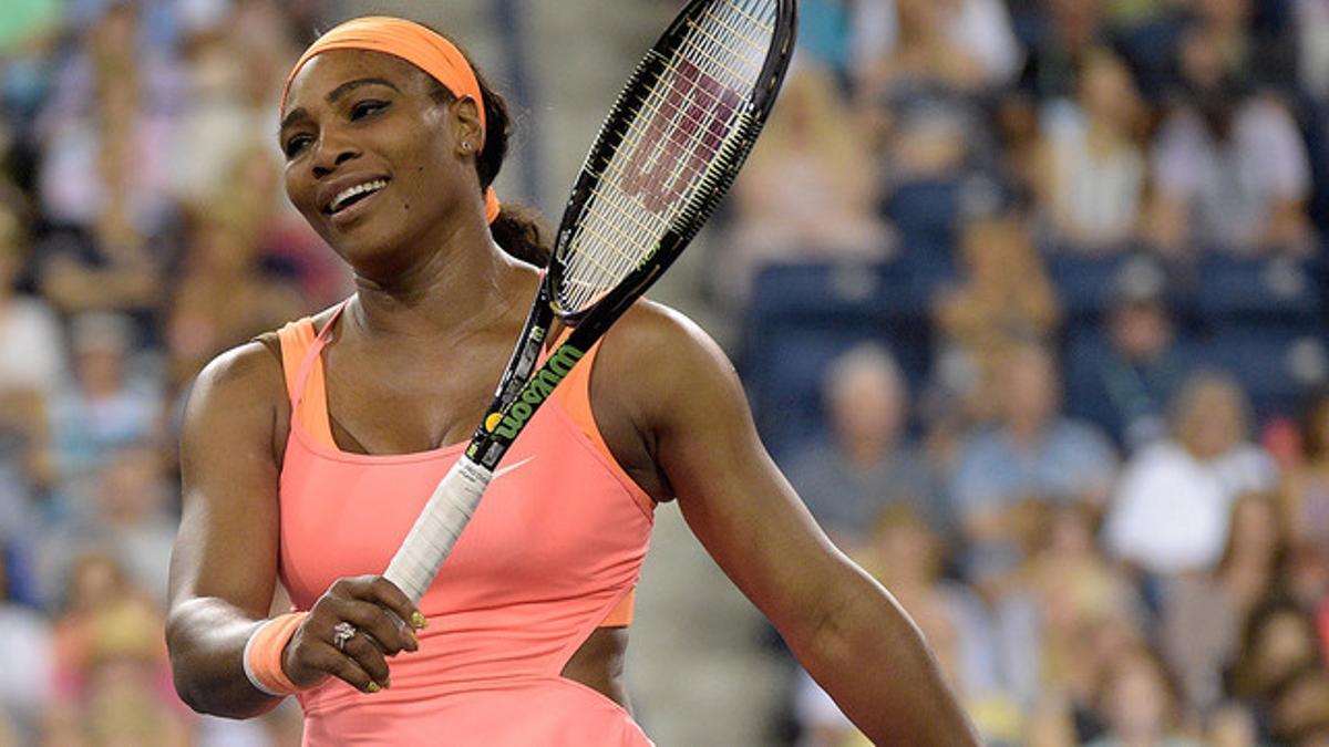 Serena Williams, durante el partido contra Monica Niculescu, en el regreso de la estadounidense a Indian Wells