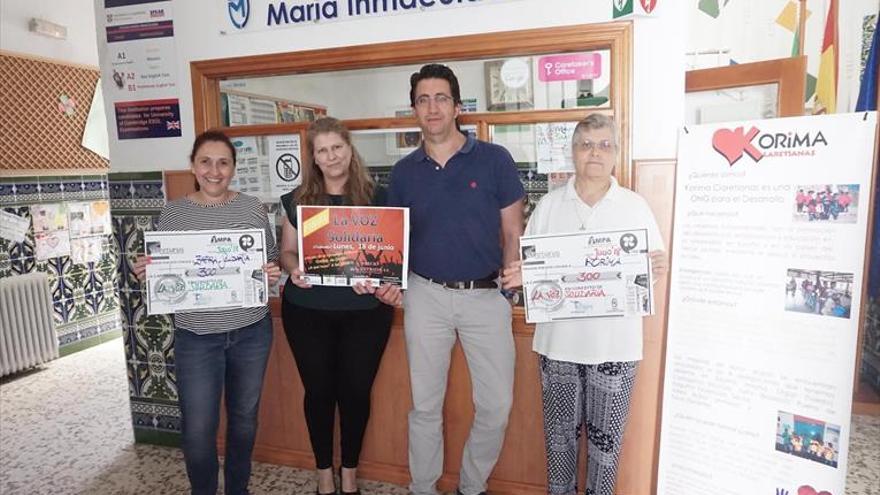 Cheque solidario del colegio maría inmaculada