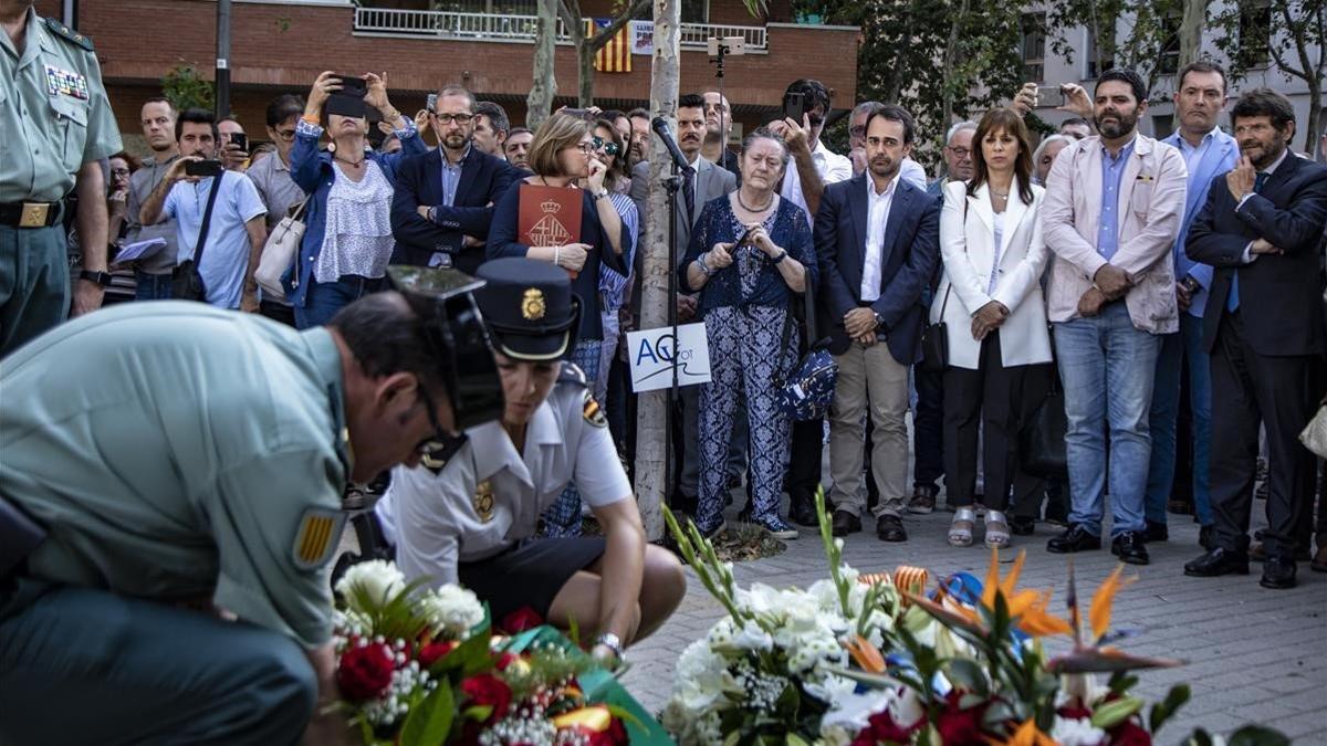 Homenaje a las víctimas del atentado de Hipercor en Barcelona.