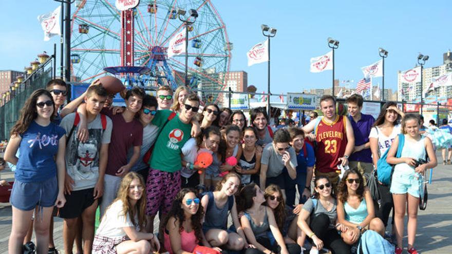 Alumnos de AD Astra, en una estancia en Nueva York.