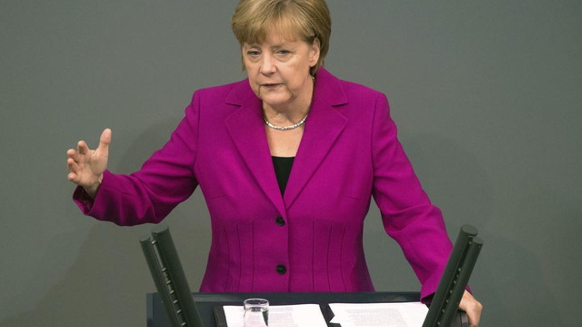 Angela Merkel ante el Bundestag