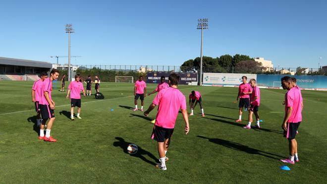 Las imágenes del entreno del Barça