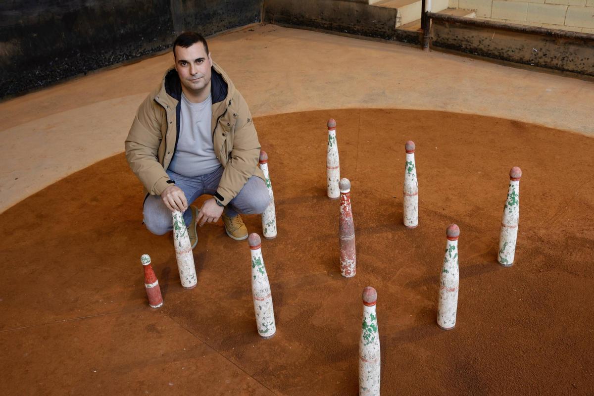 El presidente de la Federación Asturiana de Bolos, Iván García.