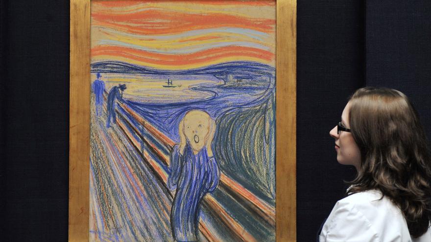 Activistas intentan pegarse al marco de &#039;El Grito&#039; de Munch