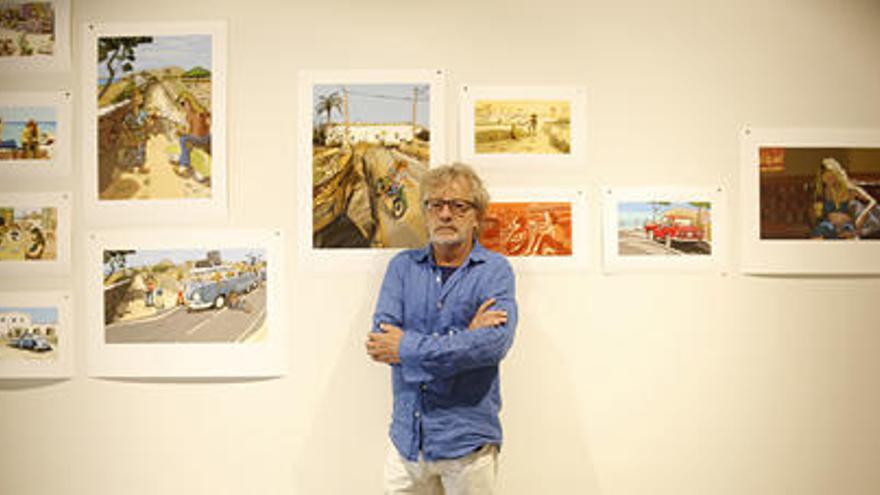 Javier Mariscal, ayer en la galería Pepita Lumier.