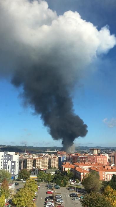 Incendio en la fábrica de coque de Avilés