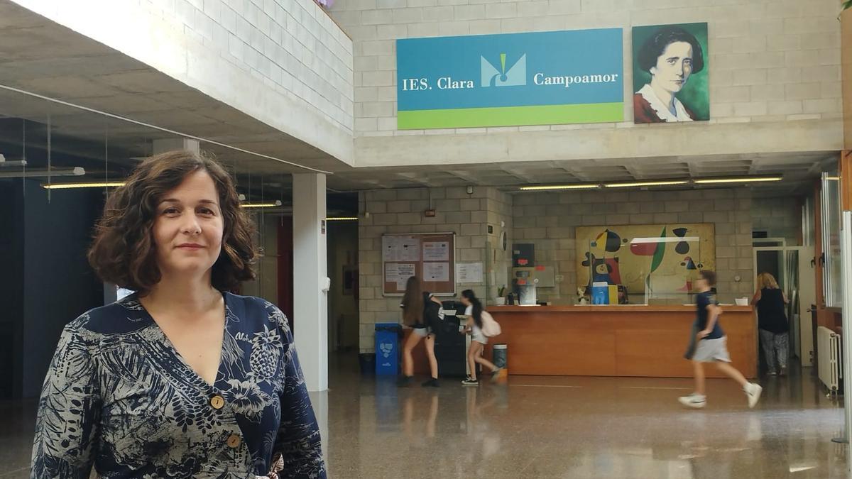 Anna Dasí, en el seu institut.