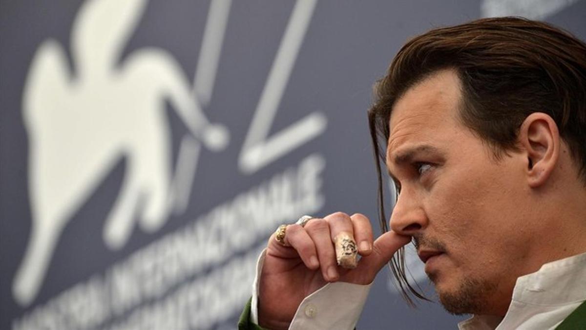 El actor Johnny Depp, este viernes en el festival de cine de Venecia