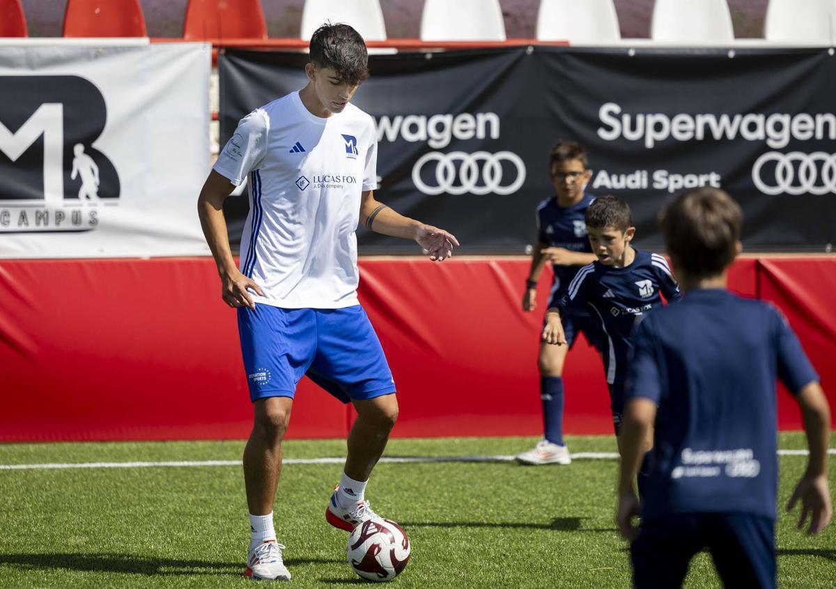 Bernal, en su campus de Berga