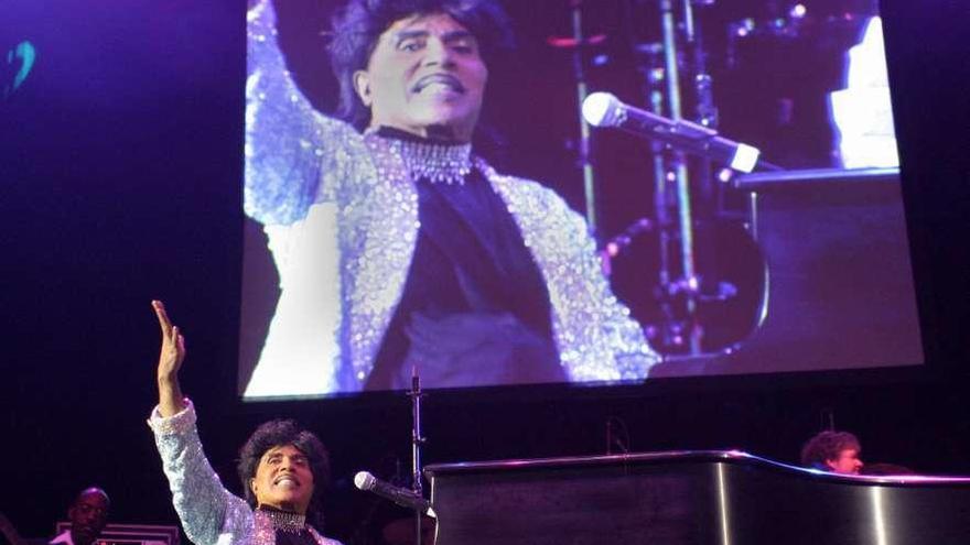 Little Richard, durante un concierto en una convención demócrata en Boston en 2004.