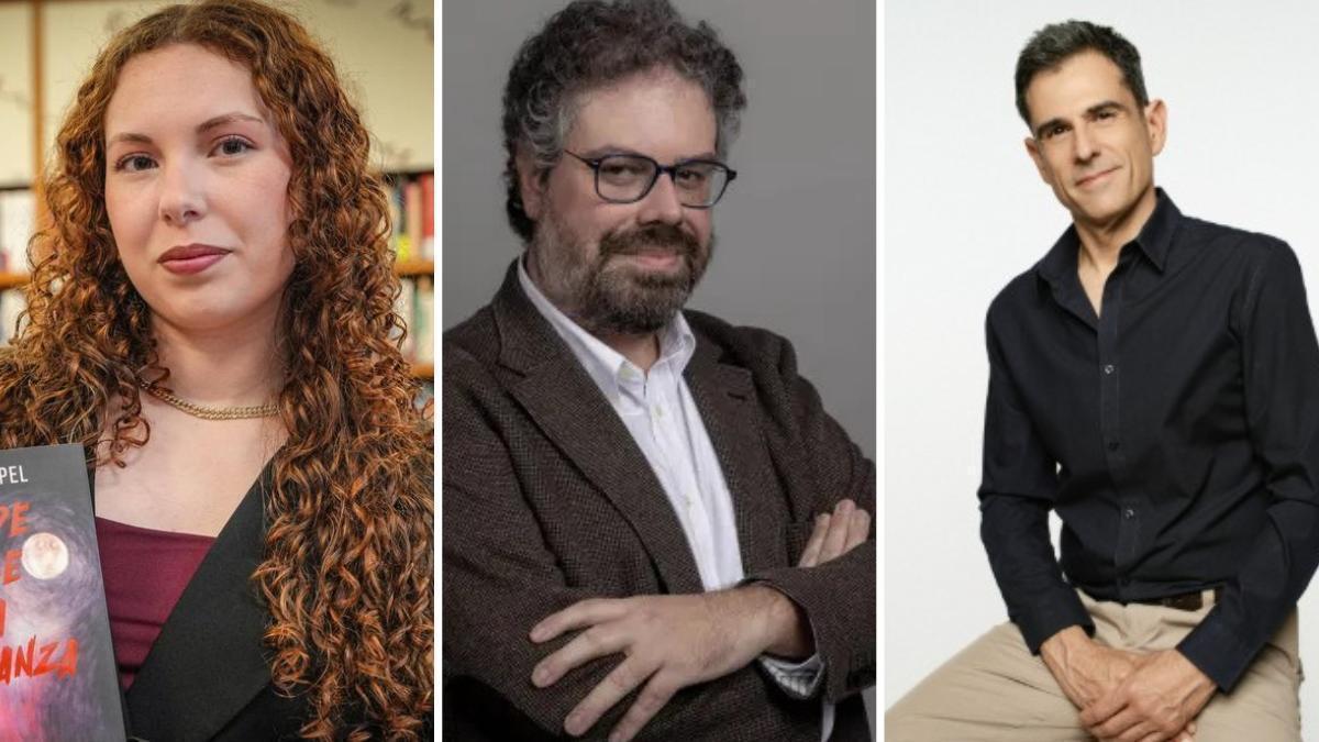 Judith Capel, Sergio del Molino y Fernando Mora.