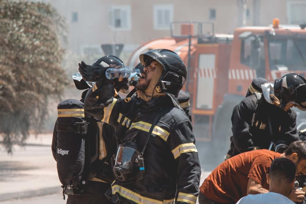 Incendio en un edificio okupado de Ibiza