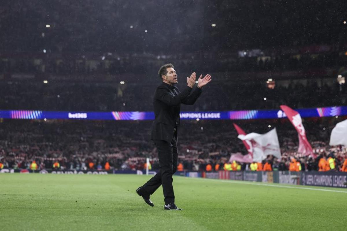Diego Simeone, durante la eliminatoria en Londres