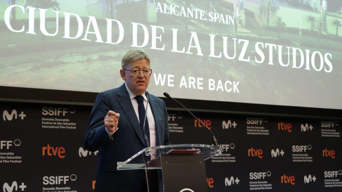 Ximo Puig, esta mañana, en el festival de cine de San Sebastián