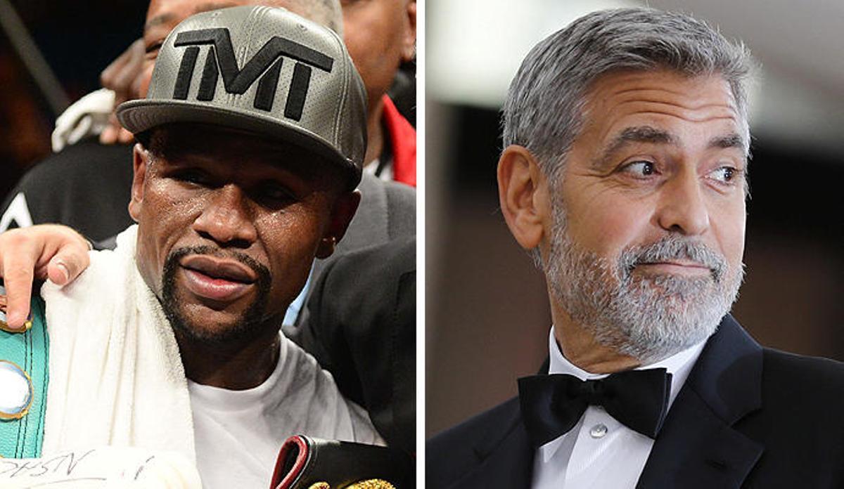 Floyd Mayweather y George Clooney.