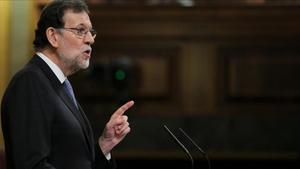 Mariano Rajoy, este miércoles en el Congreso de los Diputados. 