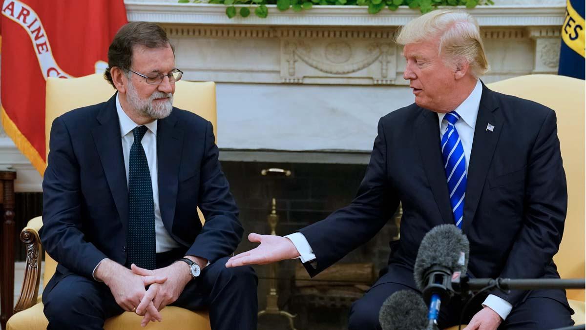 Trump defensa la unitat d’Espanya davant Rajoy a la Casa Blanca.