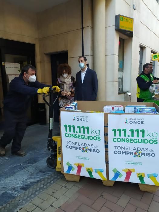 La ONCE de Málaga logra 111.111 kilos de alimentos en tres semanas