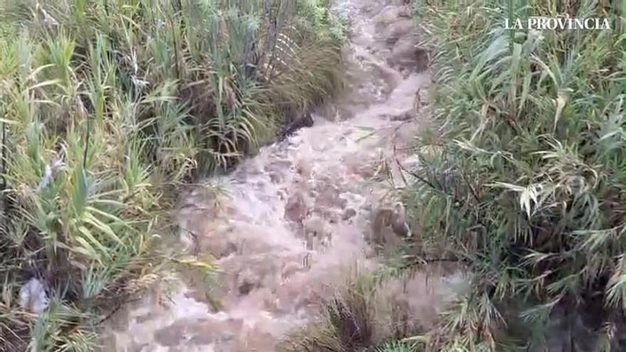 Viento y lluvia 'riegan' Gran Canaria