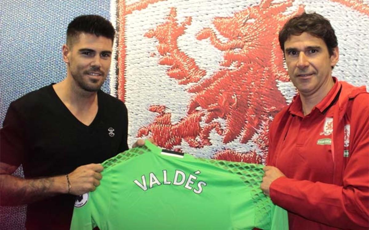 Víctor Valdés ya trabaja a las órdenes de Karanka