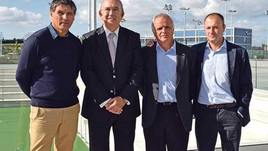 Toni Nadal, Miguel Díaz, Toni Ferragut y Víctor Barreira, ayer en Manacor.