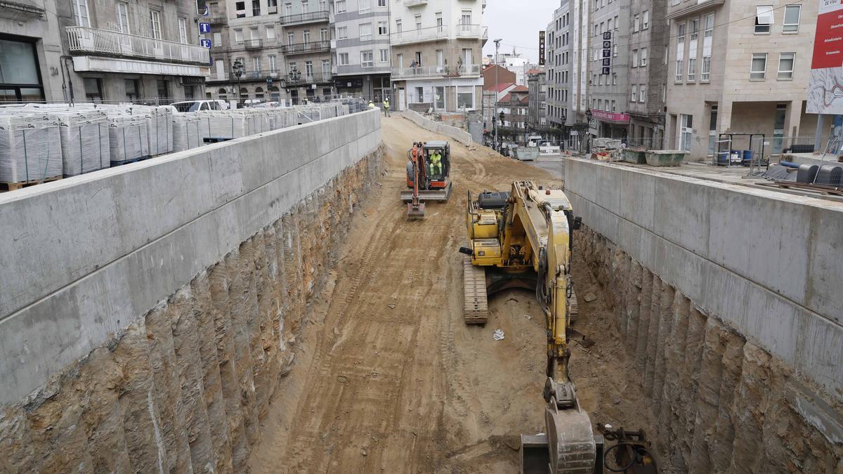 Obras del túnel de Lepanto.