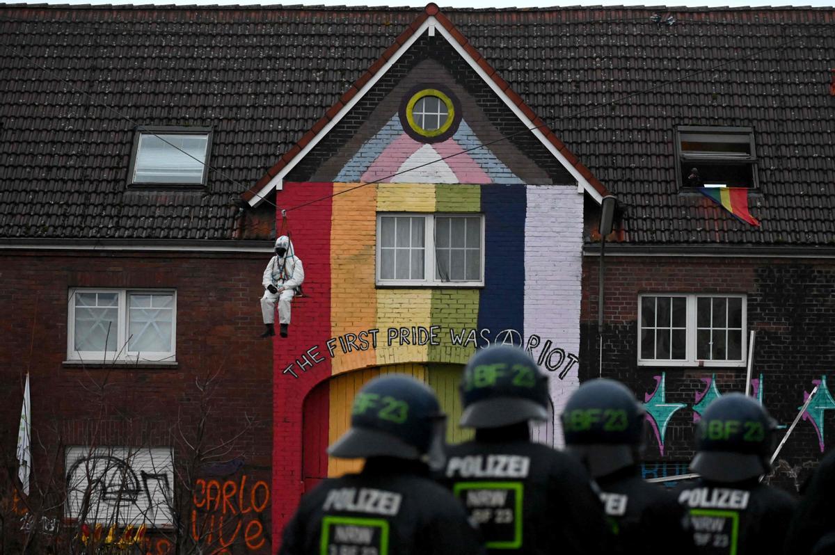 Protesta contra una mina de carbón en Alemania