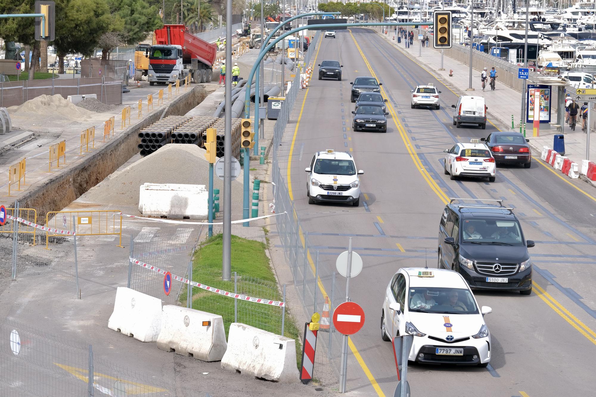 Las fotos de la evolución de obras del Paseo Marítimo de Palma después de tres meses de trabajos