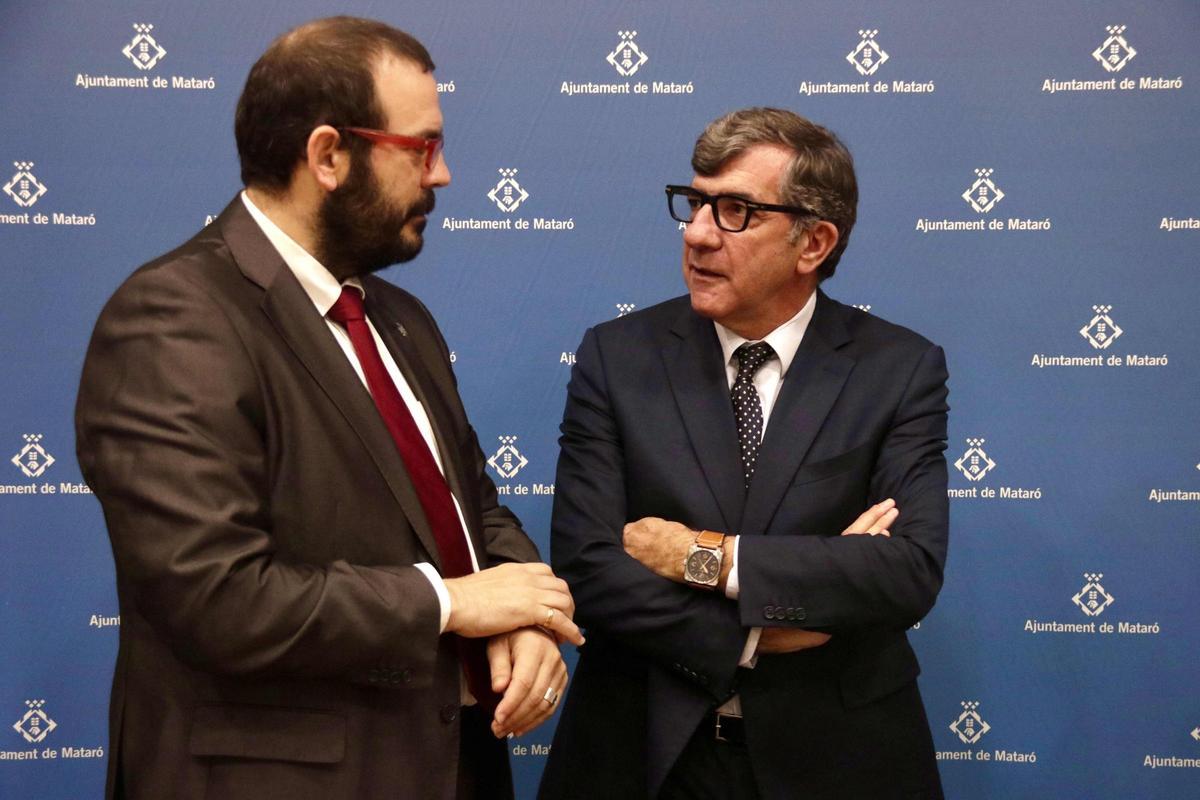 El alcalde de Mataró, David Bote, y el abogado Carles Monguilod
