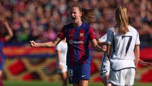 Caroline Graham Hansen anotó el segundo gol en el Clásico