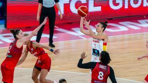 Alba Torrens, durante el partido de semifinales frente a Hungría