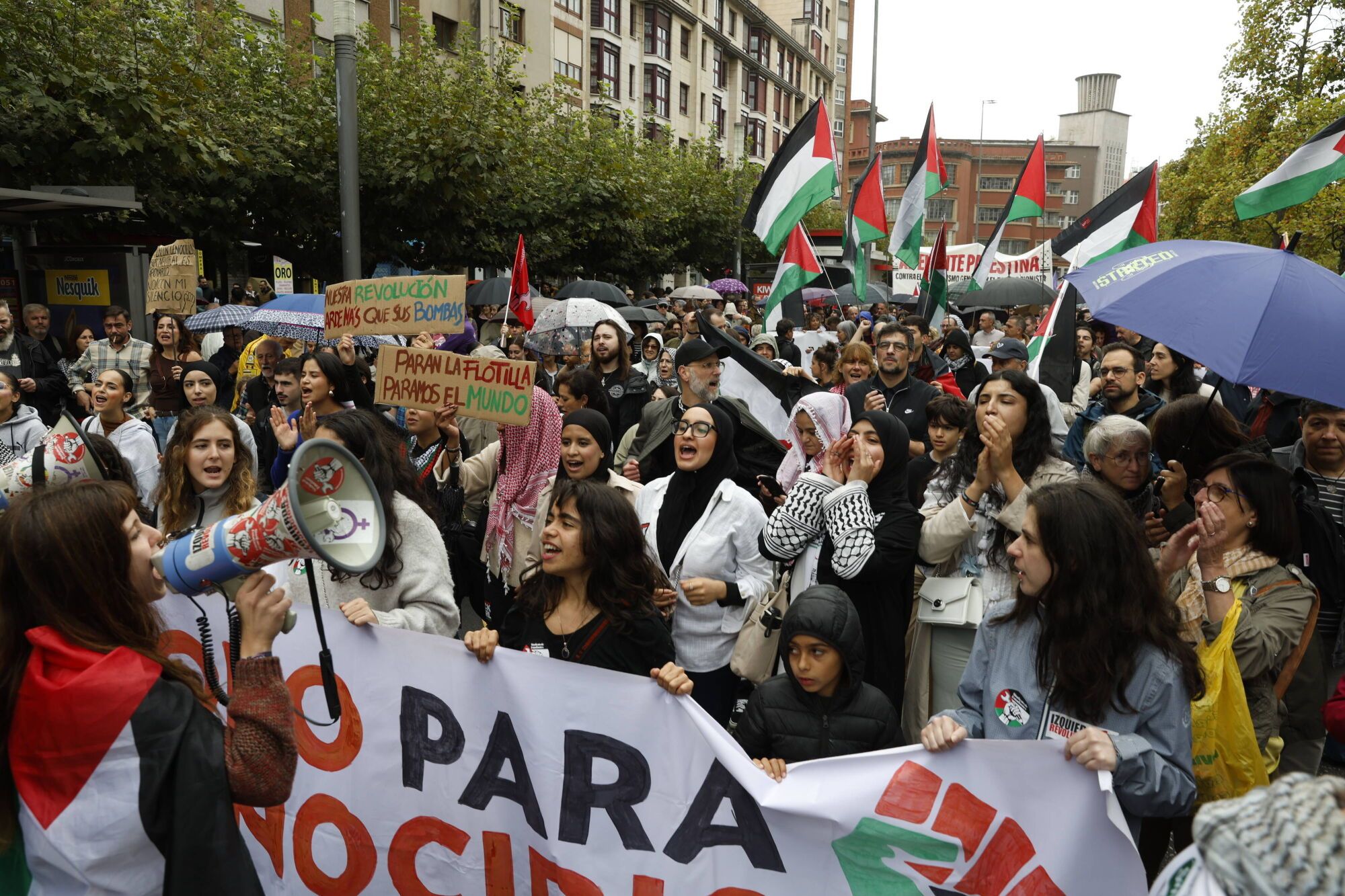 Manifestación a favor de Palestina.