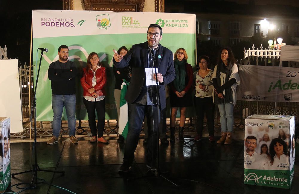 Adelante Andalucía comienza la campaña electoral en la Plaza de la Merced