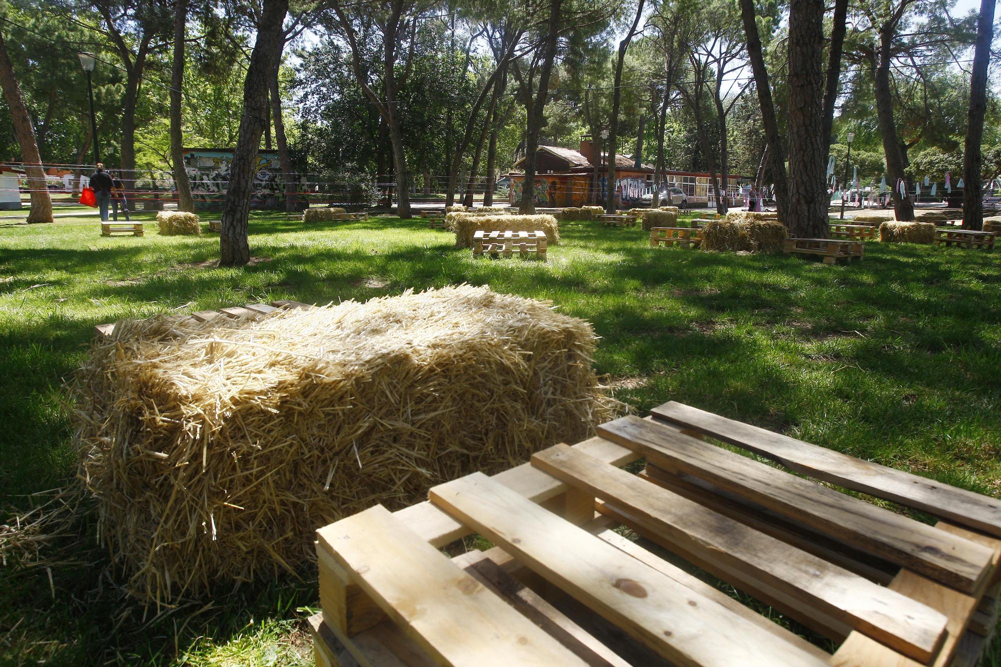 Así se prepara el Parque Grande para inaugurar el festival ZGZ Florece