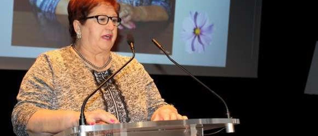 Carmen González durante su intervención.