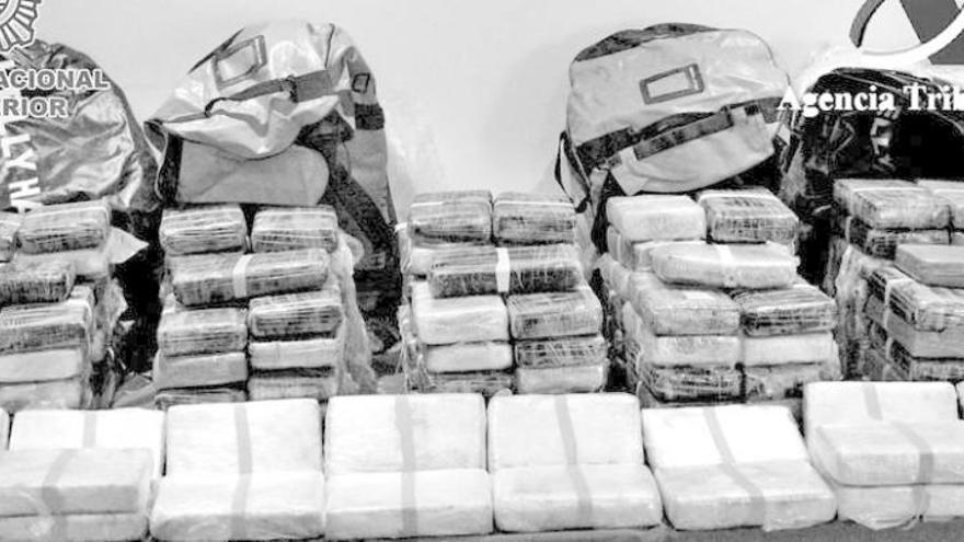 Intervenidos 200 kilos de cocaína en tres operaciones en Alicante, Valencia y Mijas