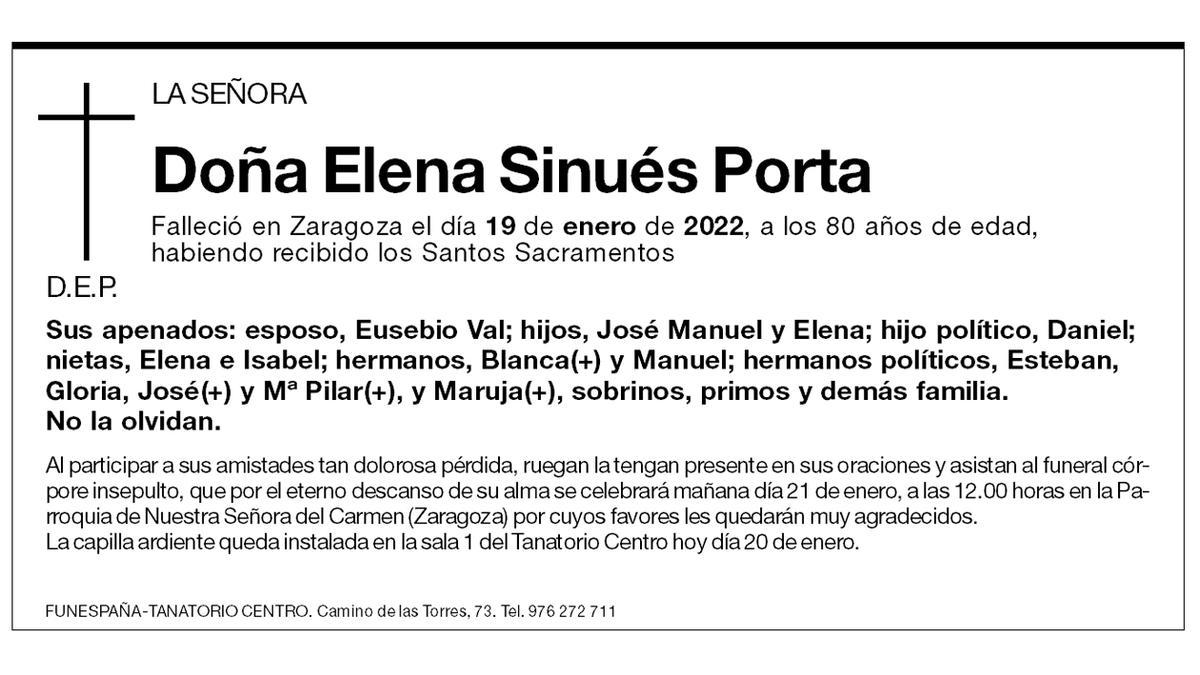 Doña Elena Sinués Porta