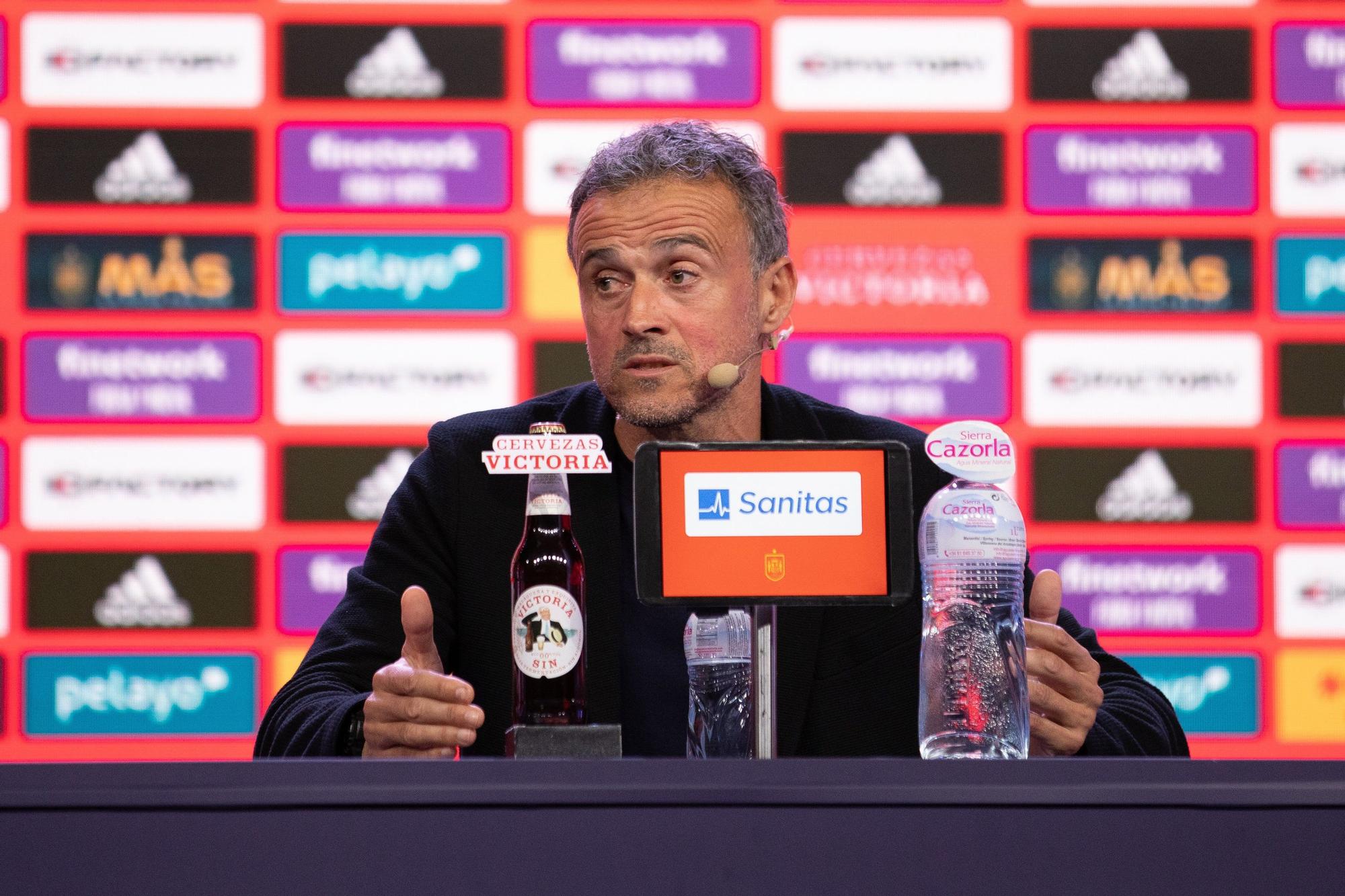 El seleccionador nacional Luis Enrique en rueda de prensa