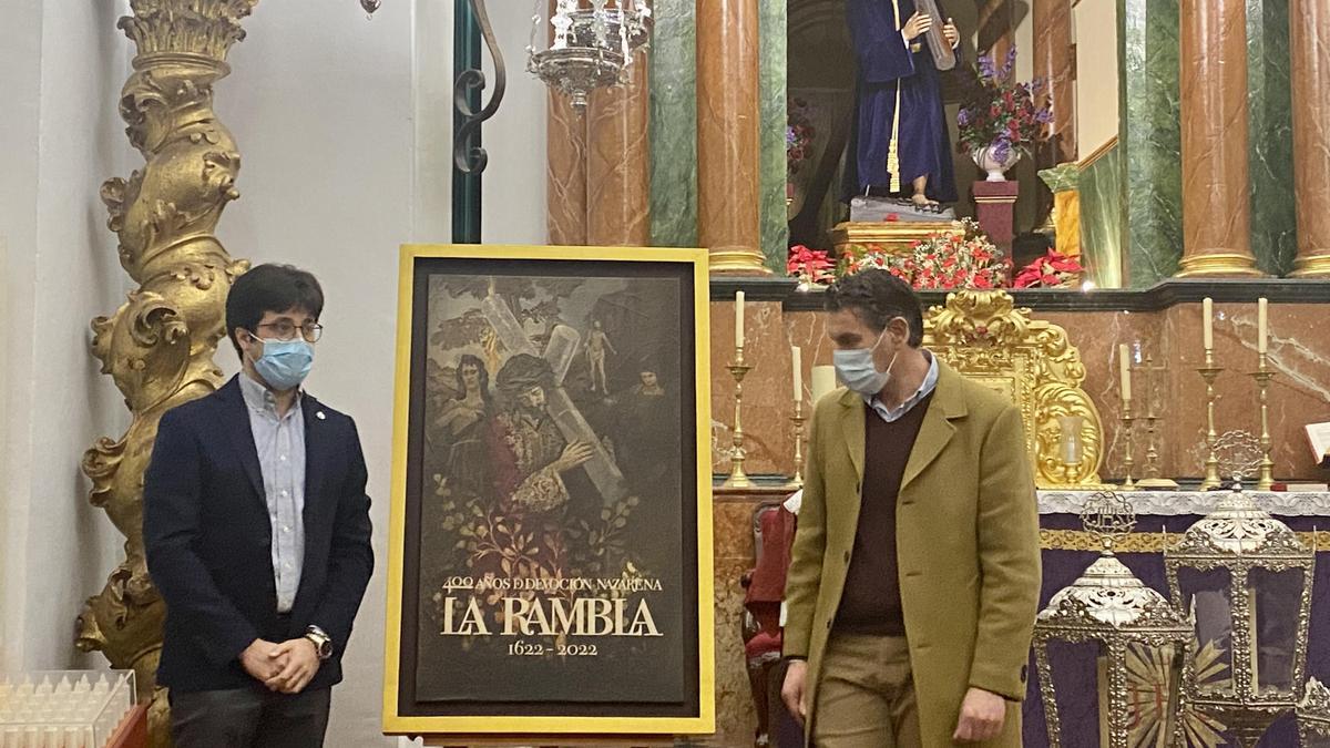 Presentación del cartel del cuarto Centenario de la llegada del Nazareno a La Rambla.