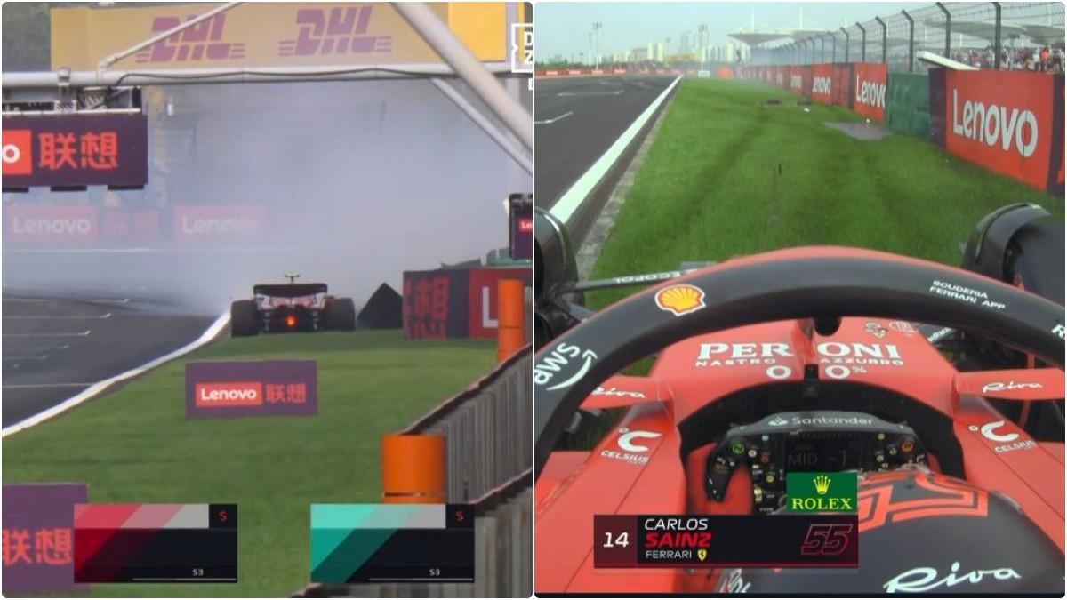 El accidente de Sainz en la Q2