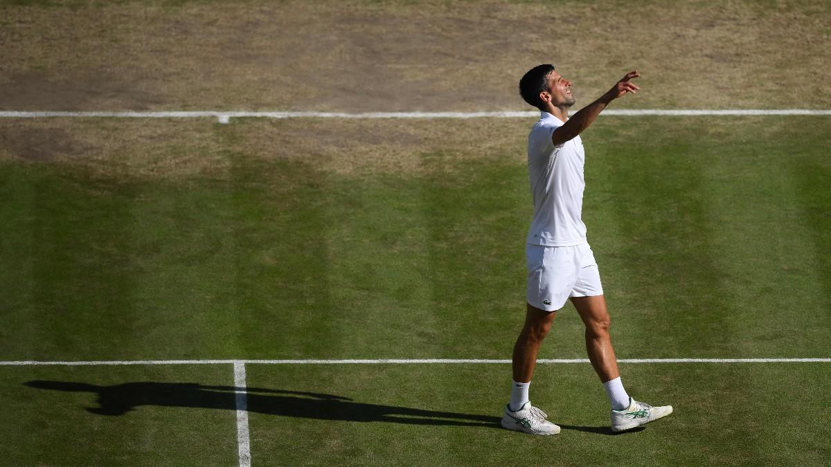 Djokovic, disfrutando su triunfo en Wimbledon