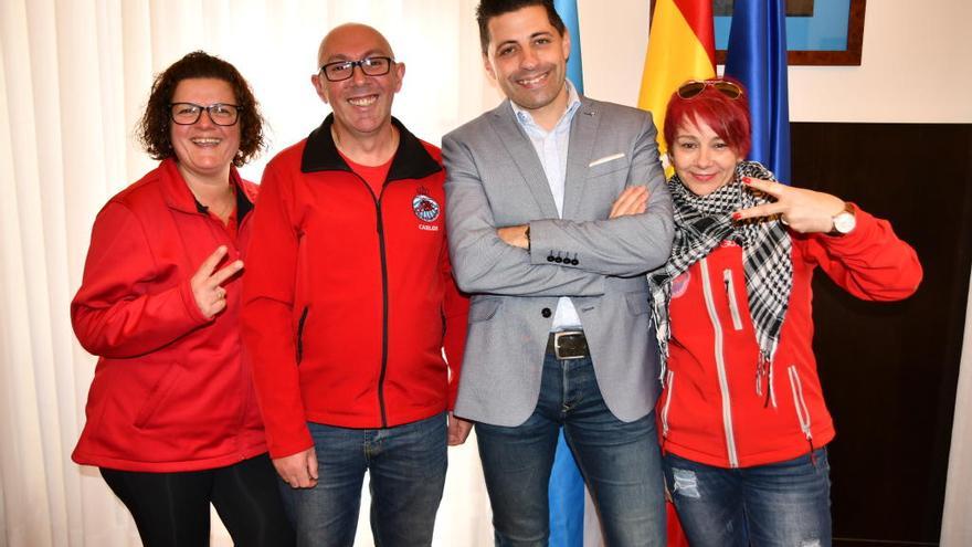 Irene Couñago, Carlos Figueroa, Andrés Díaz y Eva Lago, en la presentación del evento