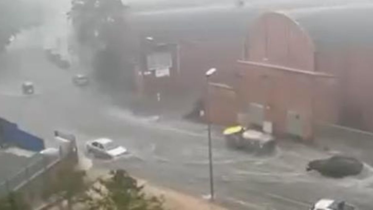 Una de les imatges que han deixat el temporal a Igualada