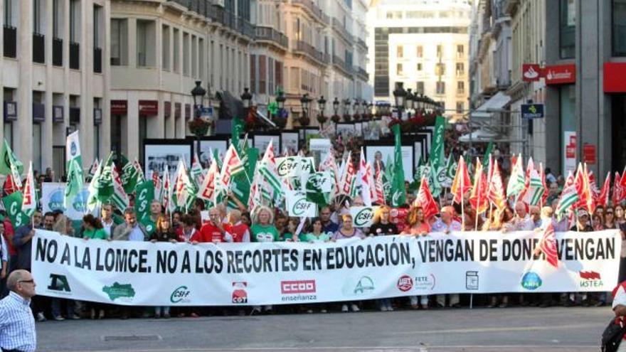 Concentración del pasado 24 de octubre para protestar por los recortes en educación y la Ley Wert.