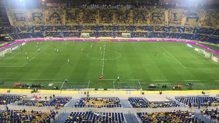 Aspecto del Gran Canaria, tras las desbandada ante el Celta de Vigo.